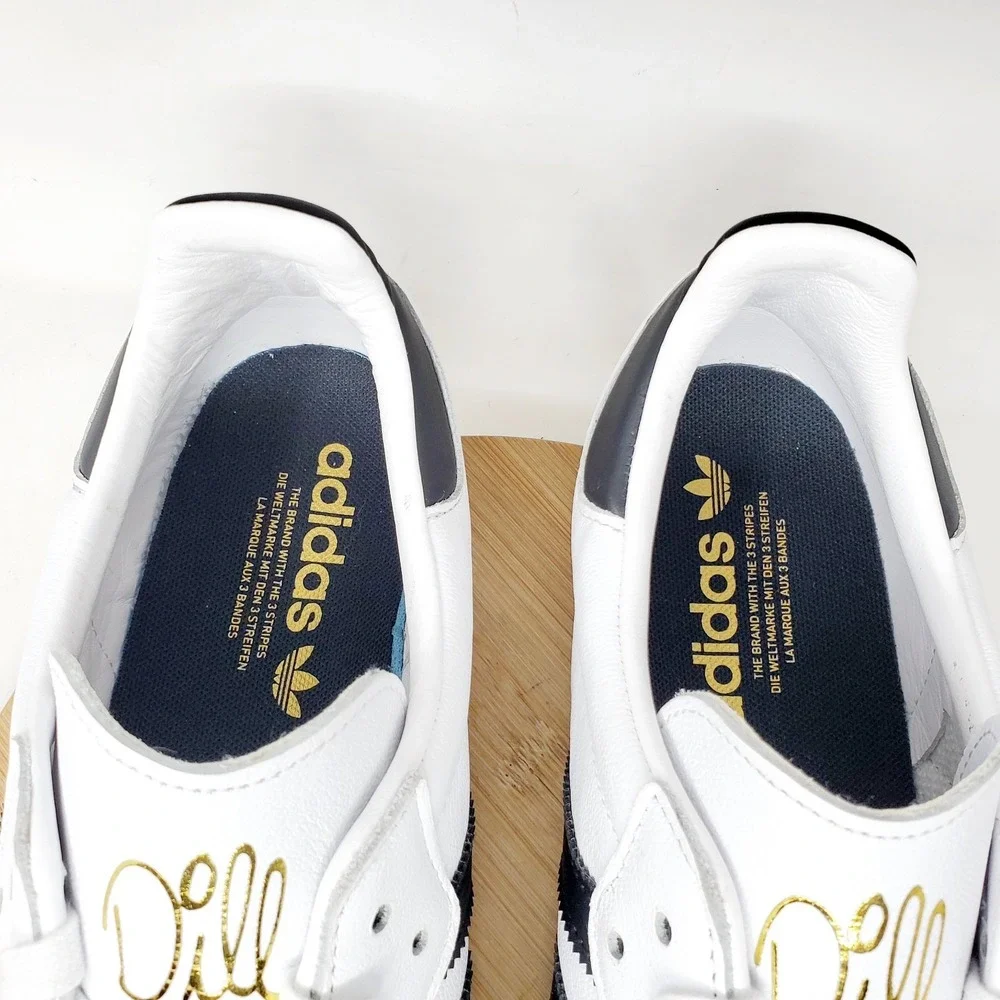 Adidas Samba x Jason Dill Shoes Mens 10 White Black Soccer Low Indoor Sneaker